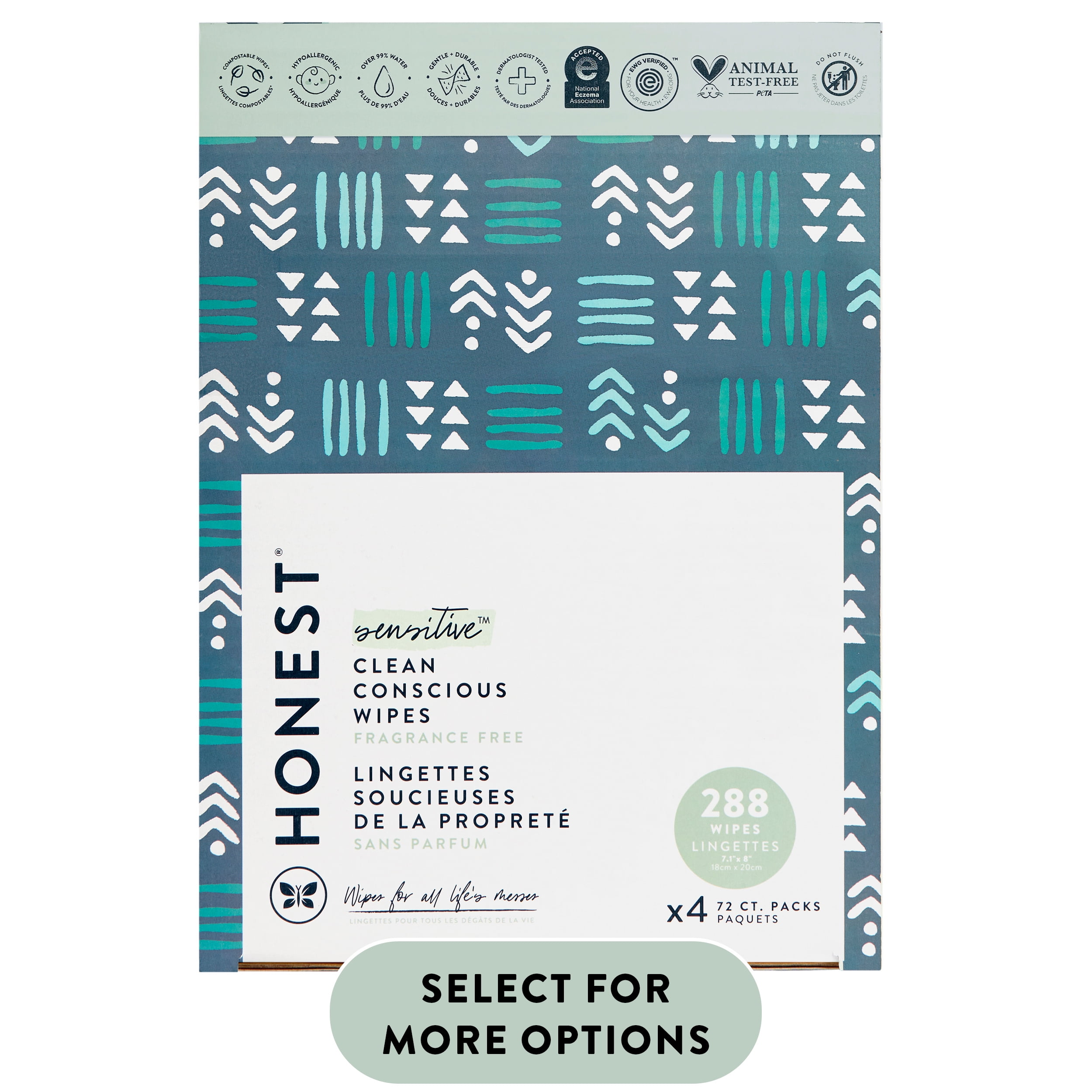 The Honest Company, Plant-Based Baby Wipes, Fragrance-Free, 144 Count (Select for More Options) The Honest Company