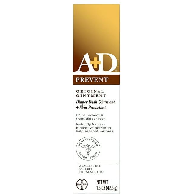 A+D UOriginal Ngento Dermatitis Del Pañal y Protector de la Piel Tubo de 1.5 Oz A+D