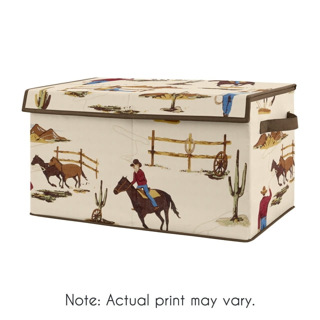 Wild West Cowboy Storage Fabric Toy Box by Sweet Jojo Designs Sweet Jojo Designs