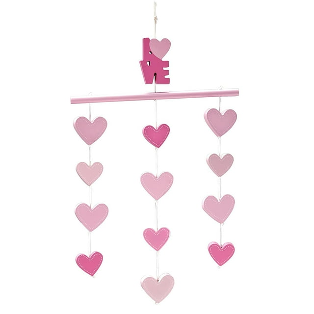 Little Love by NoJo Ceiling Mobile, Pink Hearts Little Love by NoJo