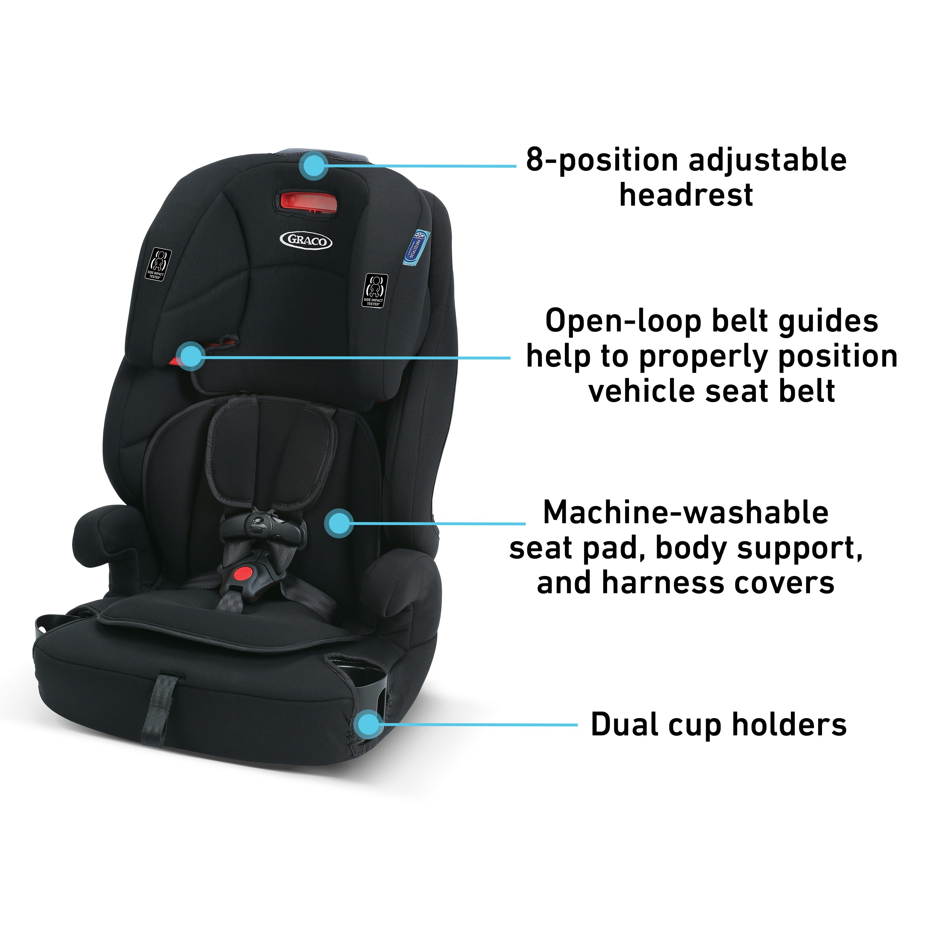 Graco® Tranzitions™ 3-in-1 Forward Facing Harness Booster Car Seat, Proof, 14 lbs Visit the Graco Store