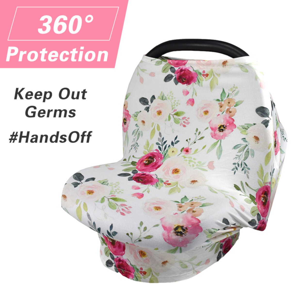 Nursing Cover Carseat Canopy - Amerteer Baby Breastfeeding Cover, Car Seat Covers for Babies, Multi Use Nursing Scarf, Infant Stroller Cover, Boys and Girls Best Gifts Amerteer