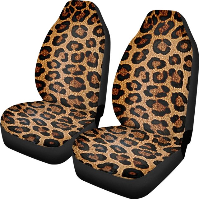 Vodetik Store Car Seat Covers for Men, Cheetah Print Front Seat Covers for Cars SUV, Universal Fit,Set of 2 Vodetik Store