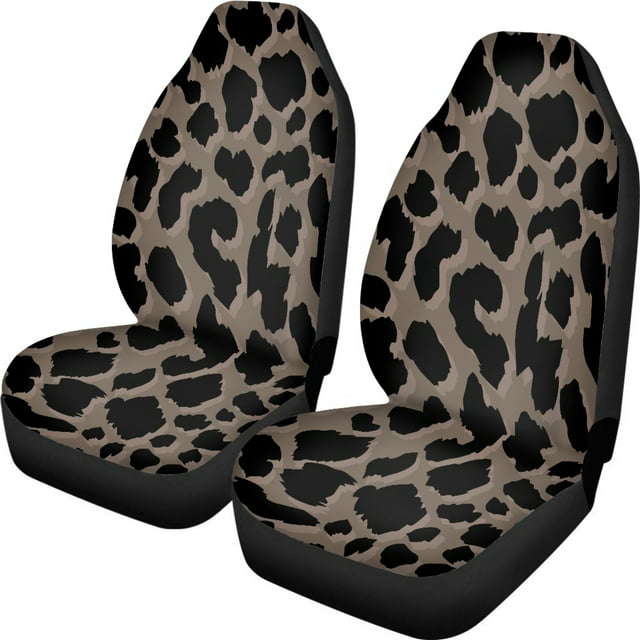 Vodetik Store Cheetah Print Front Seat Covers for Cars, Universal Fit Front Bench Protection, Auto Seat Covers Vodetik Store