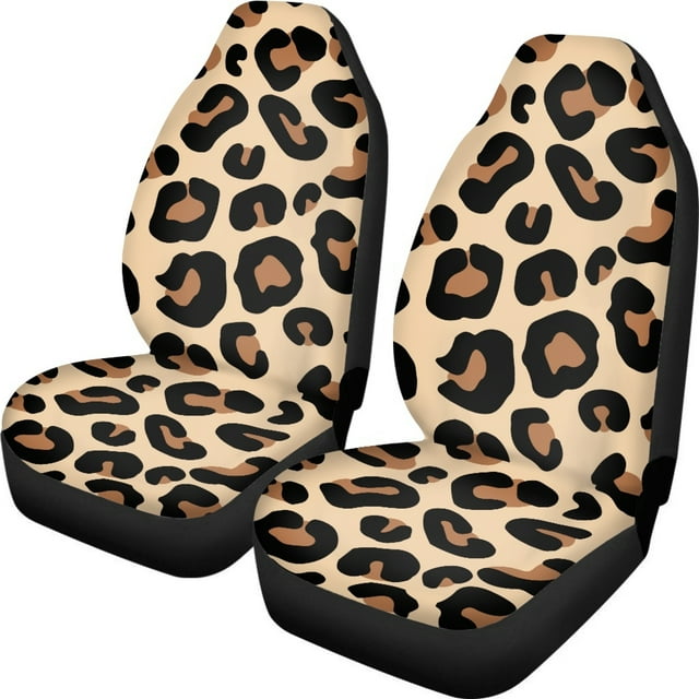 Vodetik Store Cheetah Print Front Seat Car Covers, Durable Car Seat Covers for SUV Trucks,2 Pcs Vodetik Store