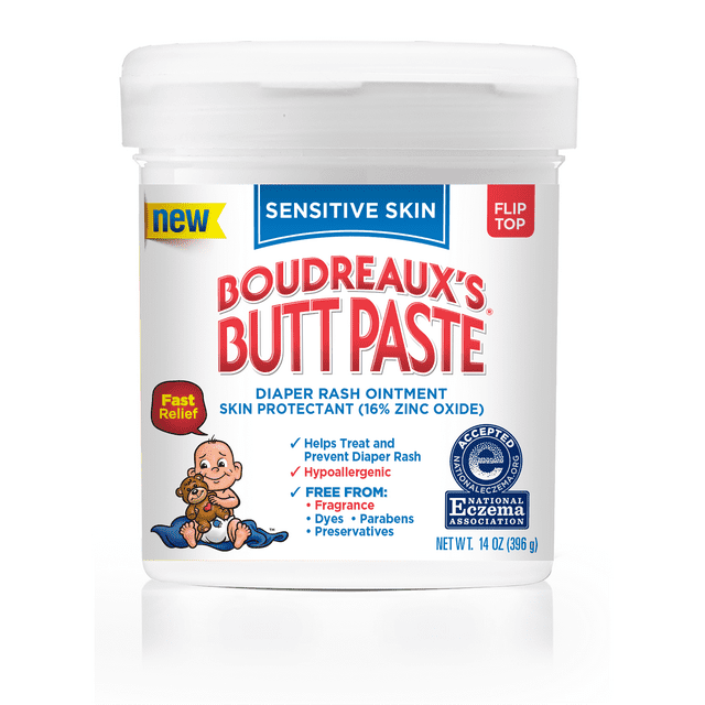 Boudreaux's Butt Paste Diaper Rash Ointment, For Sensitive Skin, 14 OZ Jar Visit the Boudreaux's Butt Paste Store