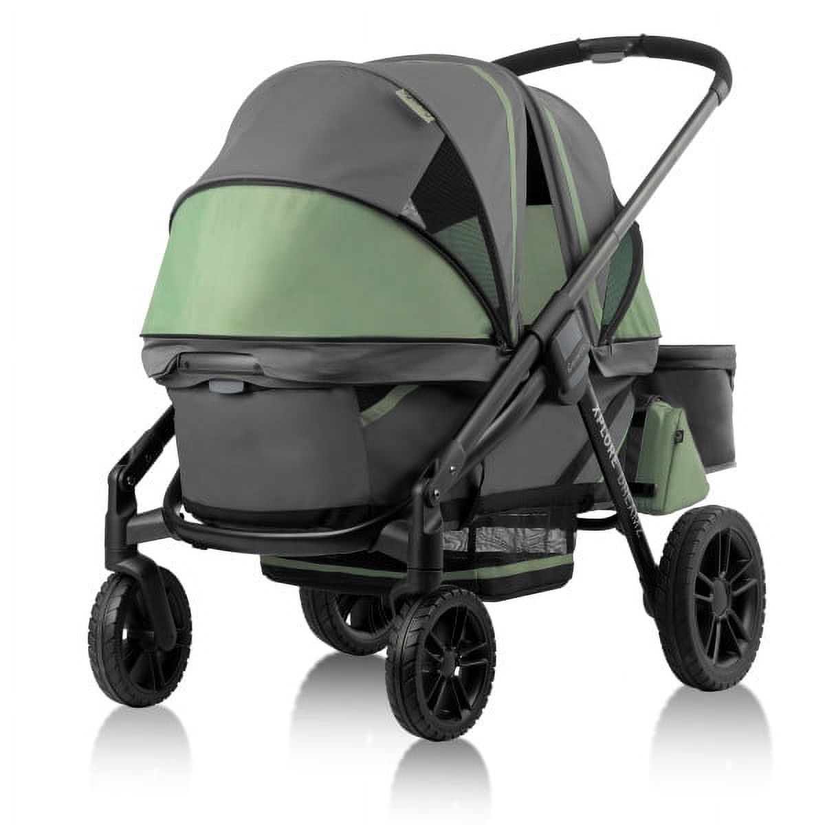 Evenflo Pivot Xplore Dreamz All-Terrain Stroller Wagon with Bassinet Insert (Jetsetter Black), Unisex, 6 Months - 5 Years Visit the Evenflo Store