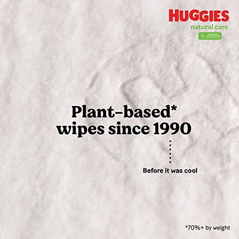 Huggies Natural Care Sensitive .. .. Baby Wipes, Unscented, .. Hypoallergenic, .. 99% Purified .. Water, 1 .. Flip-Top .. Pack (56 Wipes .. .. Total) Huggies