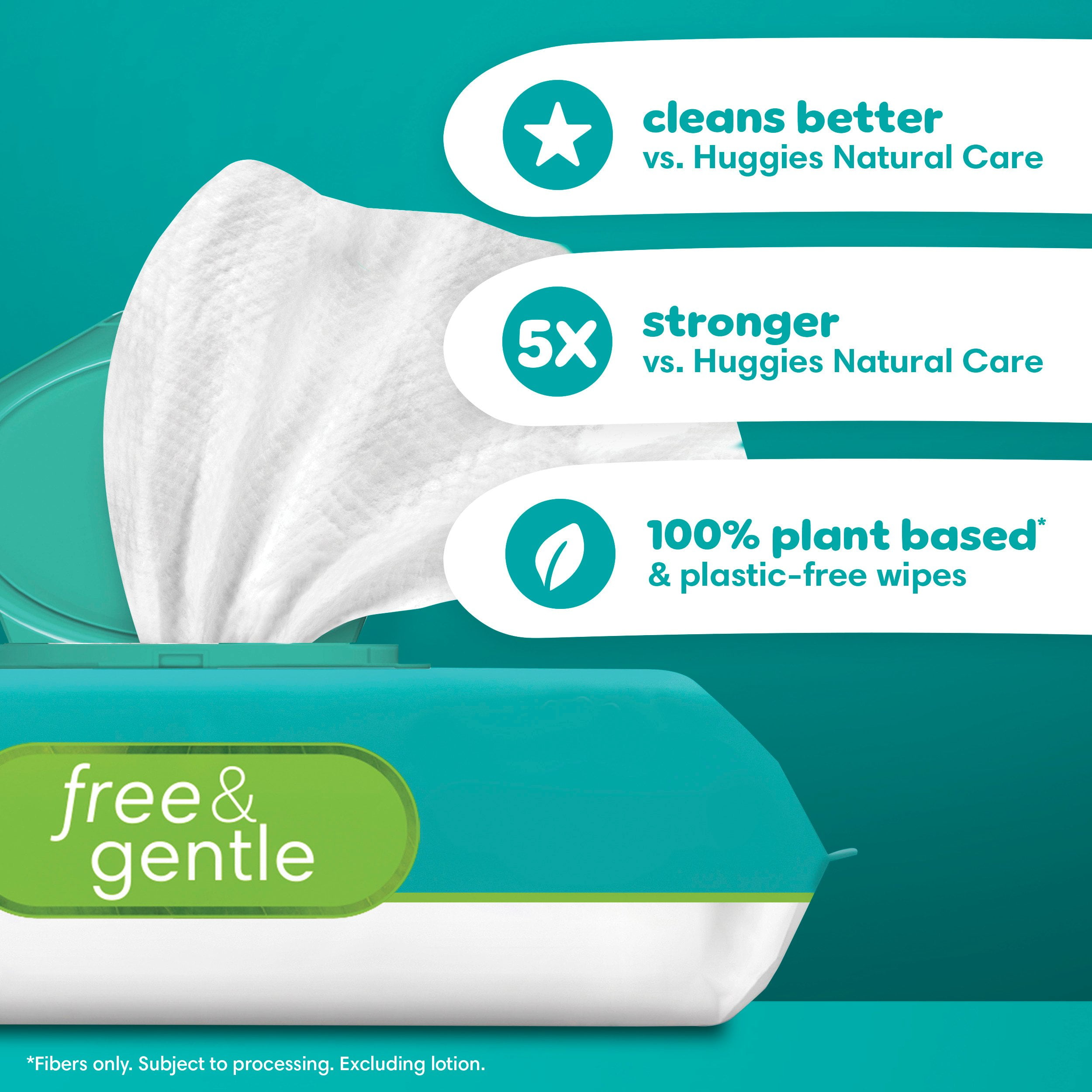 Pampers Free & Gentle Baby Wipes, 2-Pack 126 Wipes (Select for More Options) Pampers