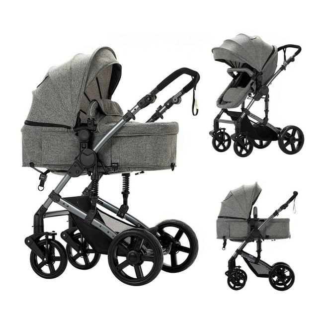 Double-Faced Baby Stroller High Landscape Baby Pram Portable Multifunctional Pushchair Magic ZC