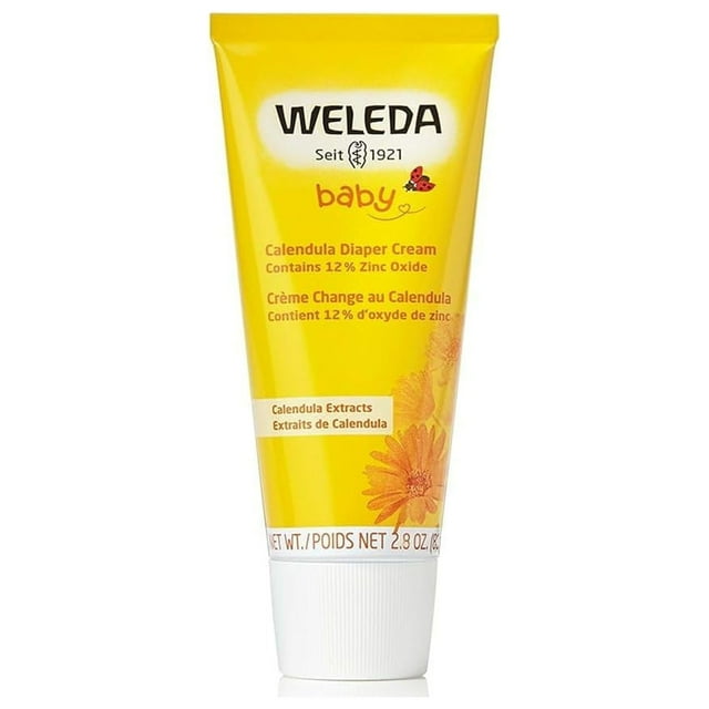 Weleda Baby Calendula Crema para Pañales, 2.8 Onzas Líquidas, Rica Protección de Plantas con Caléndula, Manzanilla, Aceite de Almendras Dulces, Lanolina y Óxido de Zinc Weleda