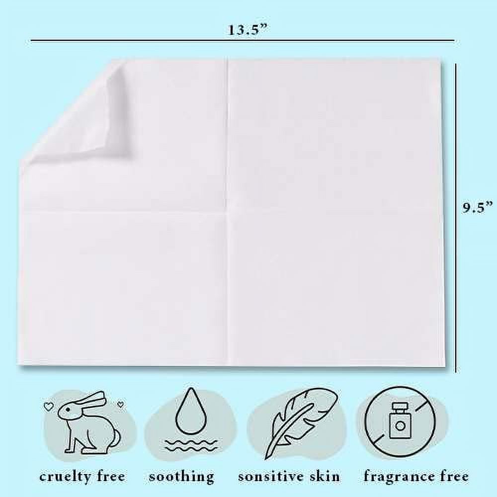 Disposable Dry Wipes, 100 Pack â€“ Ultra Soft Non-Moistened Cleansing Cloths for Adults, Incontinence, Baby Care, Makeup Removal â€“ 9.5" x 13.5" - Hospital Grade, Durable â€“ by ProHea ProHeal