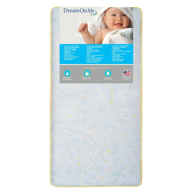 Dream On Me Star Light Crib and Toddler 202 Coil Mattress Dream On Me