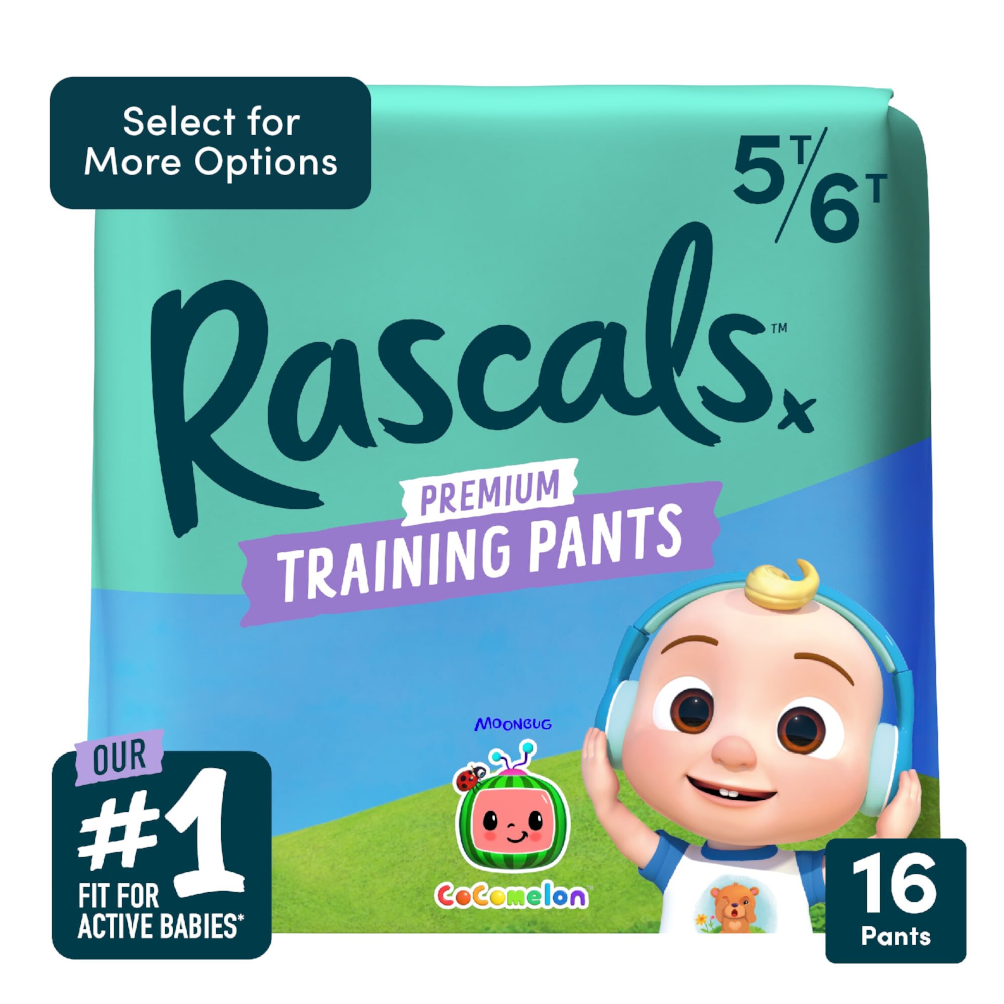 Rascals Cocomelon Edition Training Pants Size 5T-6T 16 Count (Select for More Options) Rascals