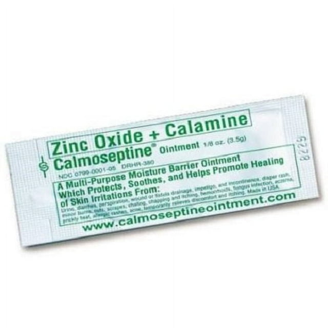 Calmoseptine Skin Healing Moisture Barrier Ointment - Effective for Wound Care, Diaper Rashes, Irritation, Burn, Cuts & Itching with Menthol & Zinc Oxide for Healthy Skincare - 0.125 Oz, Pack of 1 Calmoseptine