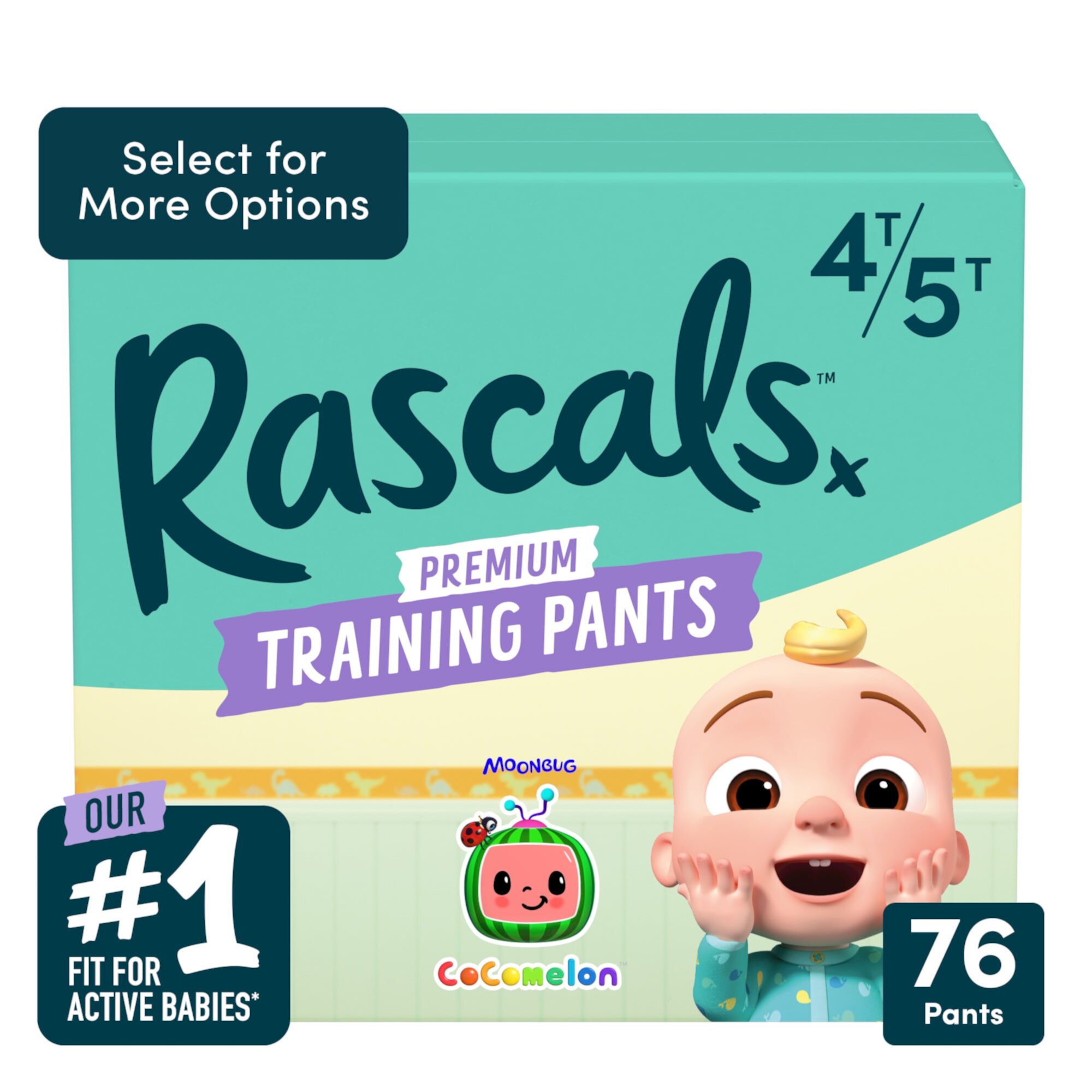 Rascals Cocomelon Edition Training Pants Size 4T-5T 76 Count (Select for More Options) Rascals