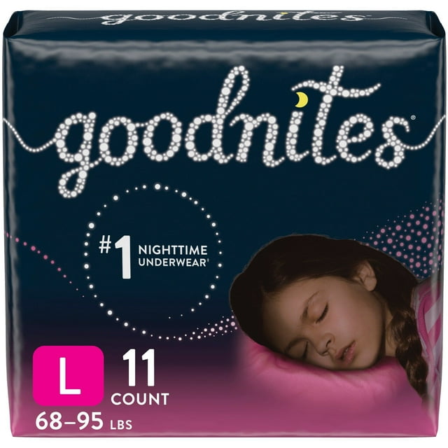 GoodNites Absorbent Underwear, Large, 11 per Pack (PK/11) GoodNites