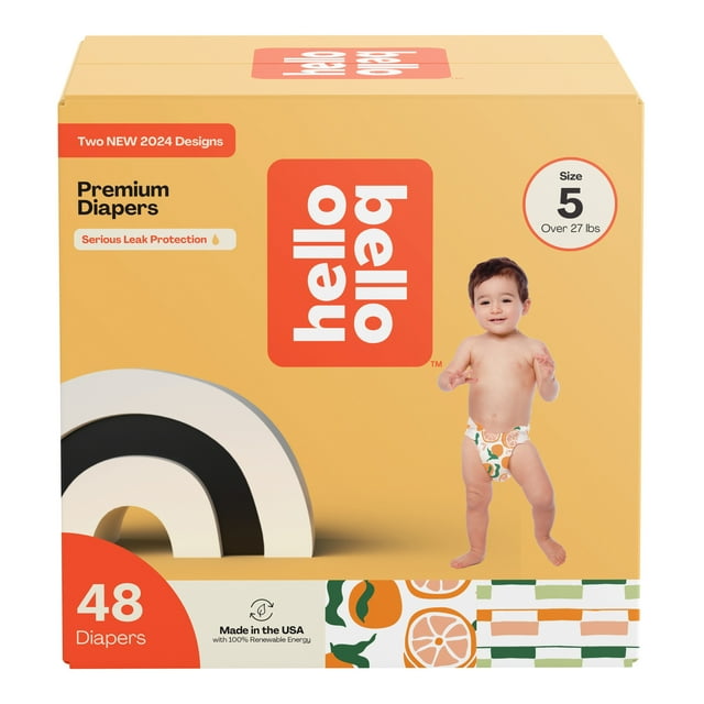 Hello Bello Premium Baby Diapers, Toddler Size 6, 42 Count (Select for More Options) Hello Bello