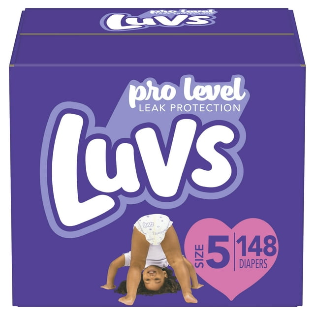 Luvs Pro Level Leak Protection Diapers Size 5 148 Count Luvs