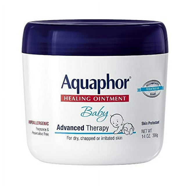 Aquaphor Baby Healing Ointment Advanced Therapy Skin Protectant, Dry Skin and Diaper Rash Ointment, 14 Oz Jar Visit the Aquaphor Store