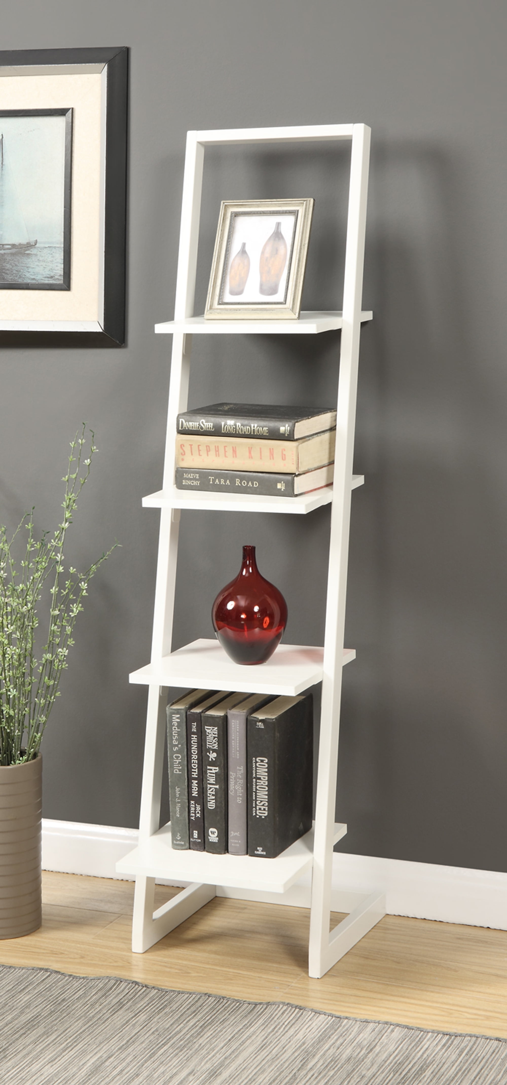 Convenience Concepts Designs2Go 4-Tier Ladder Bookshelf Convenience Concepts