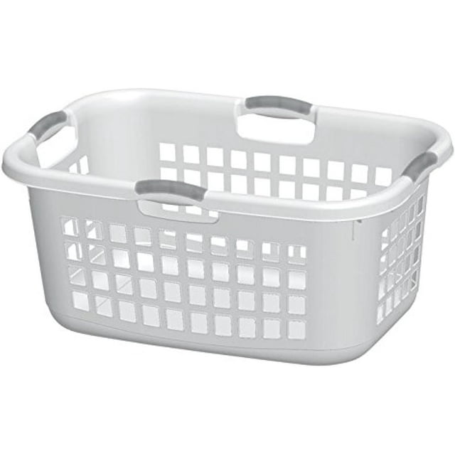 STERILITE CORP 12168006 Laundry Basket White 2Bshl, No Size, Plain Sterilite