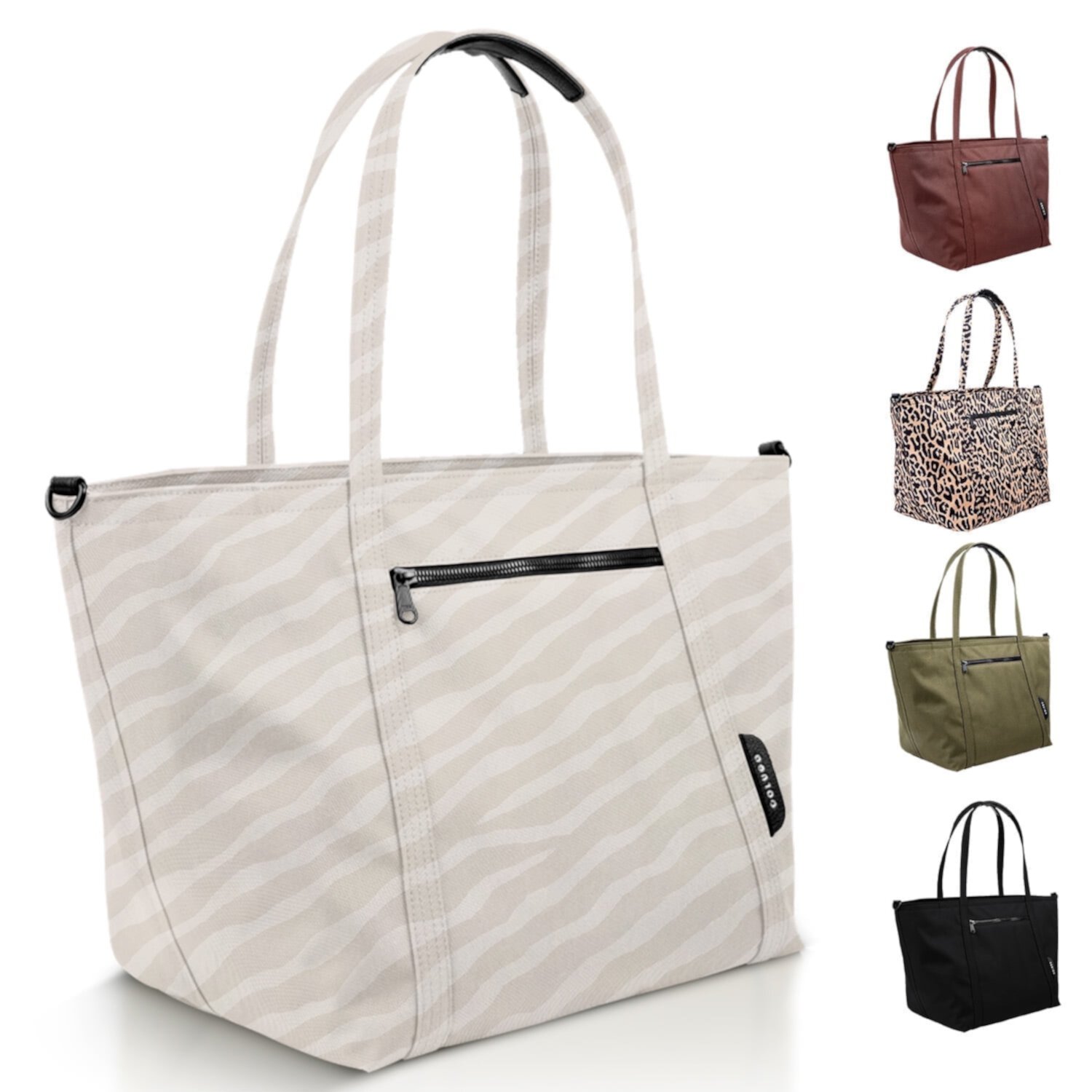 Colugo The Diaper Tote, Baby Diaper Tote Bag, Dune Zebra Colugo