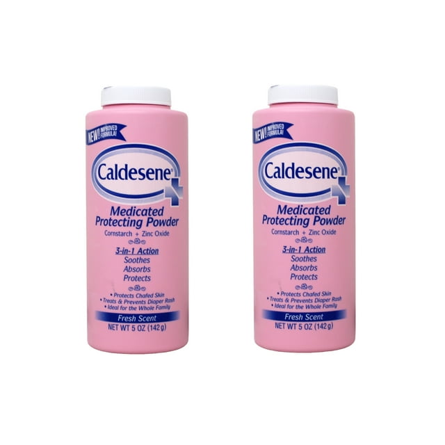 Caldesene Medicated Protecting Powder with Zinc Oxide CornstarchTalc Free 5 Ounce, 2 Count Caldesene