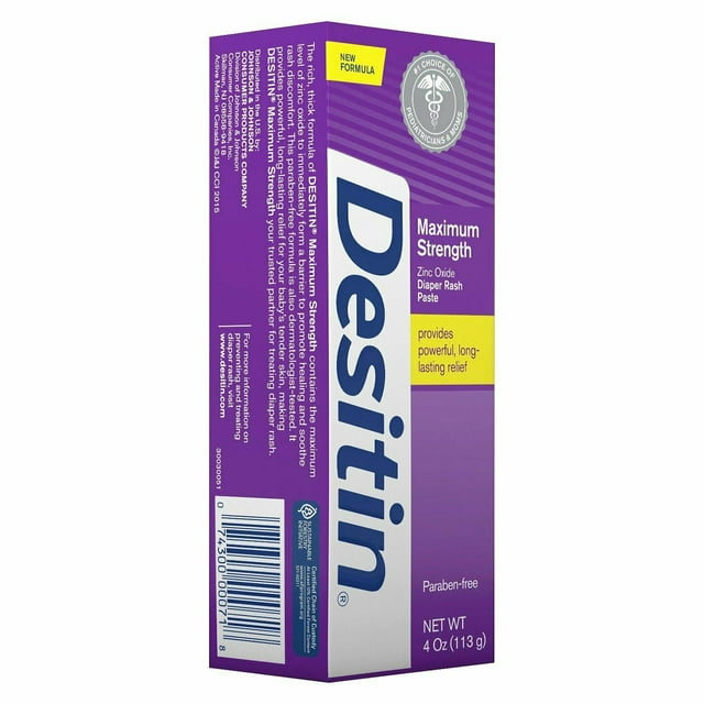 Desitin Zinc Oxide Diaper Rash Paste Tube 4 Ounce Pack of 3 Desitin