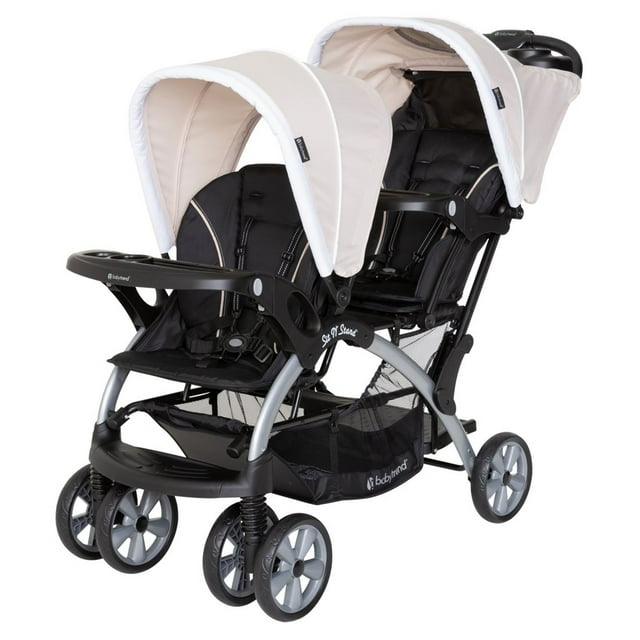 Open Box Baby Trend Sit N Stand Travel Baby Double Stroller, Modern Khaki Visit the Baby Trend Store