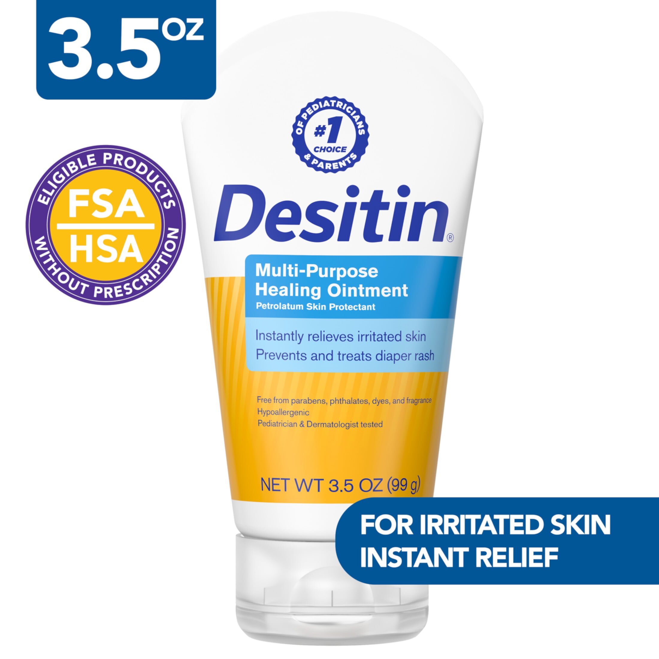 (3 pack) Desitin Multipurpose Baby Ointment for Diaper Rash Relief, 3.5 oz Desitin