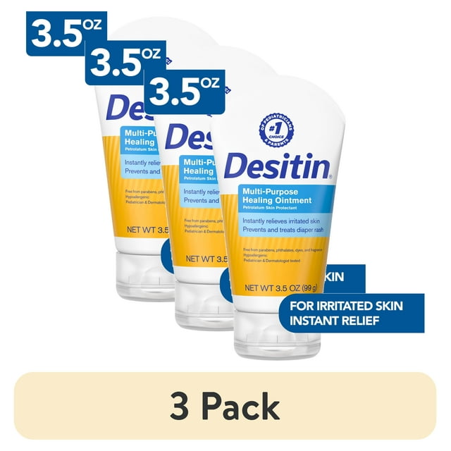 (3 pack) Desitin Multipurpose Baby Ointment for Diaper Rash Relief, 3.5 oz Desitin