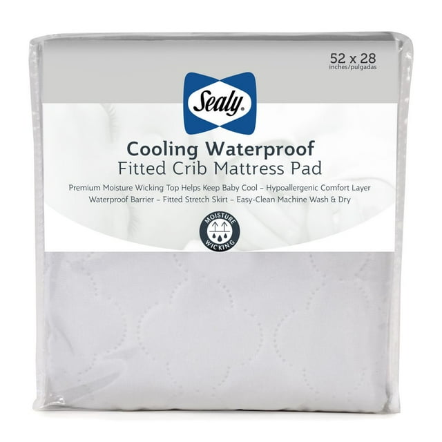 Sealy Cooling Moisture Wicking Crib Mattress Pad Sealy