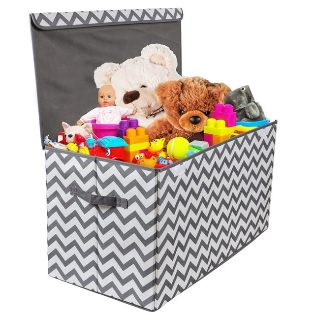 Woffit Toy Storage Organizer Chest for Kids & Living Room, Nursery, Playroom, Closet etc. – Extra Large Collapsible Toys Bin with Flip-top lid for Children & Dog Toys, Great Box for Boys and Girls Coming soon