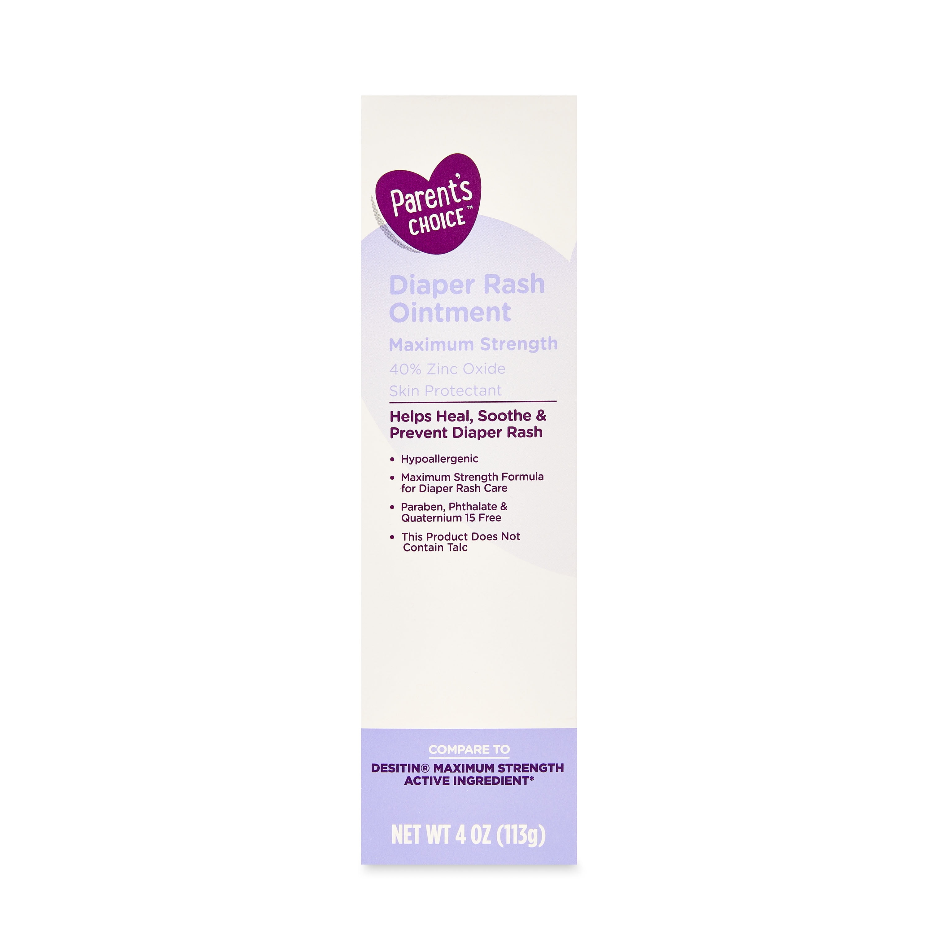 Parent's Choice Diaper Rash Ointment, 40% Zinc Oxide, 4oz Parent's Choice