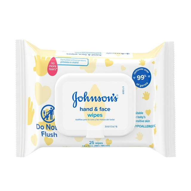 Johnson's Baby Hand & Face Gentle Cleansing Wipes, Alcohol-Free, 25 Ct Visit the Johnson's Store