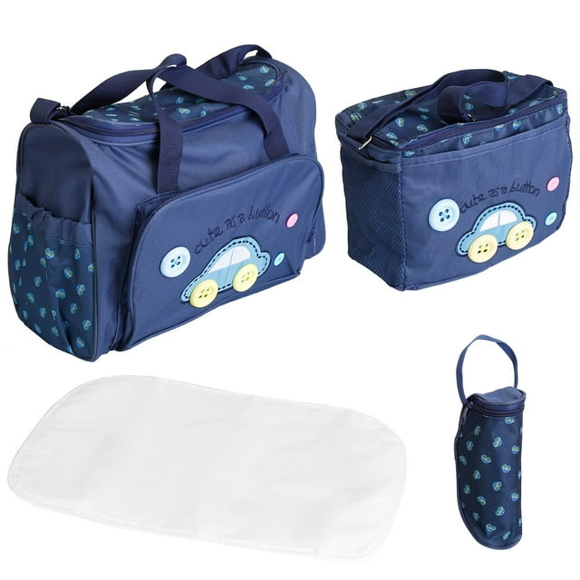 Moclever Mummy Shoulder Travel Bag Diaper Tote Set, Dark Blue Moclever