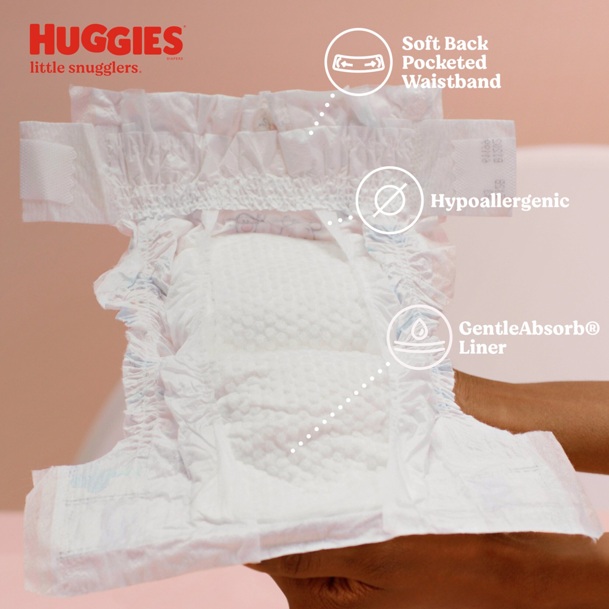 Huggies Little Snugglers Baby Baby Diaper Newborn, Up to 10 lbs. 52238, 288 Ct Huggies