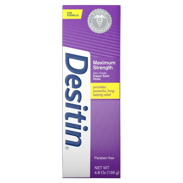 3 PACK - Desitin Maximum Strength Paste Zinc Oxide Diaper Rush 4 Oz. each Desitin