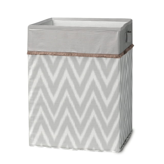 Lambs & Ivy Urban Jungle Gray/White Chevron Storage/Hamper Lambs & Ivy