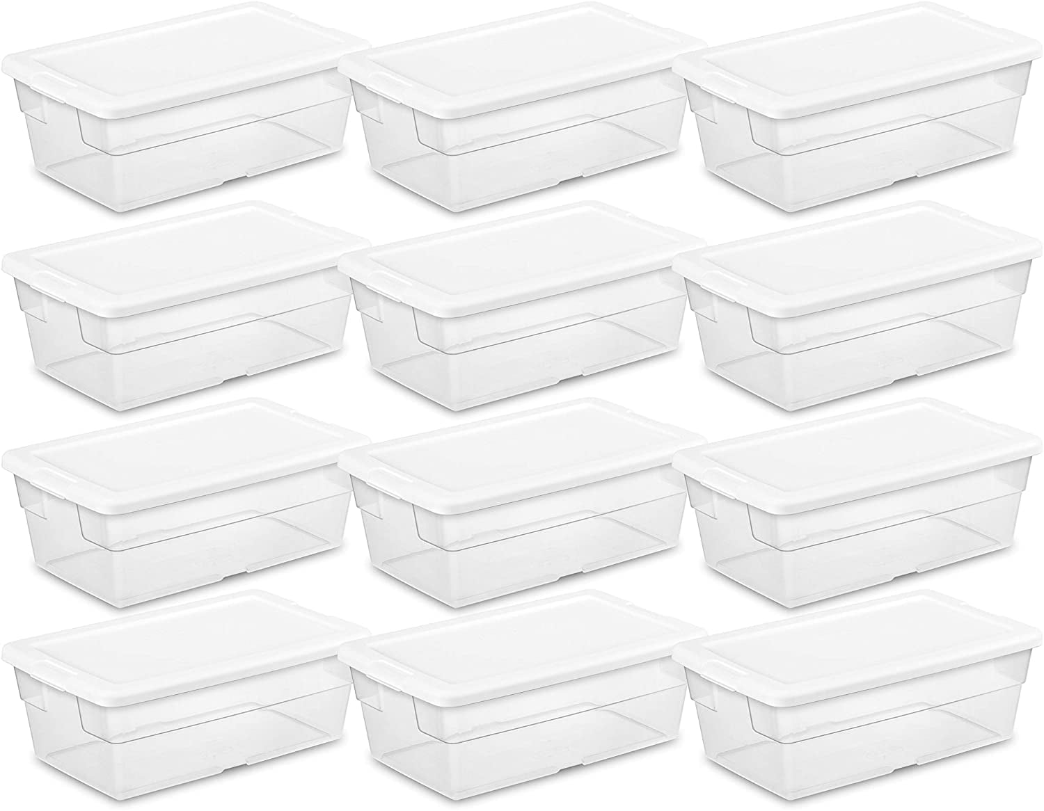 Sterilite 16428012 6QT Storage Box,12-Pack Sterilite