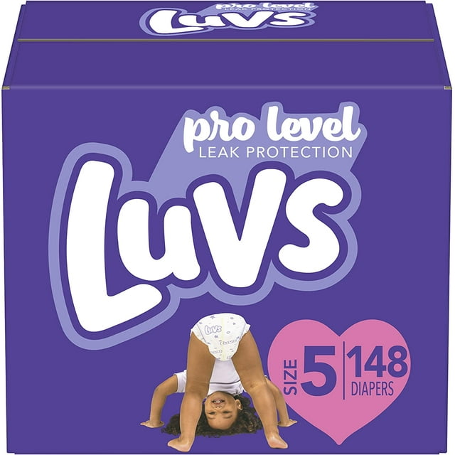 Diapers Size 5, 148 Count - Luvs Triple Leakguards Disposable Baby Diapers, ONE MONTH SUPPLY (Packaging Designs May Vary) Generic