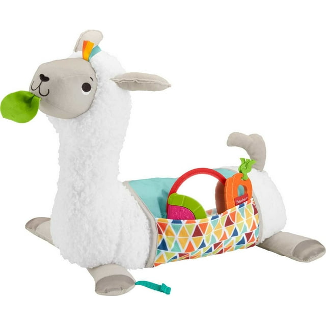 Fisher-Price Grow-with-Me-Tummy Time Llama Plush Baby Wedge with 3 Take-Along Sensory Toys, Unisex Visit the Fisher-Price Store