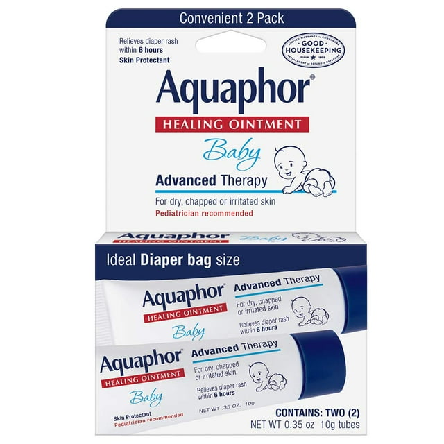 Aquaphor Baby Healing Ointment, Advanced Therapy Two Tubes - 0.35 oz, 3 Pack Visit the Aquaphor Store