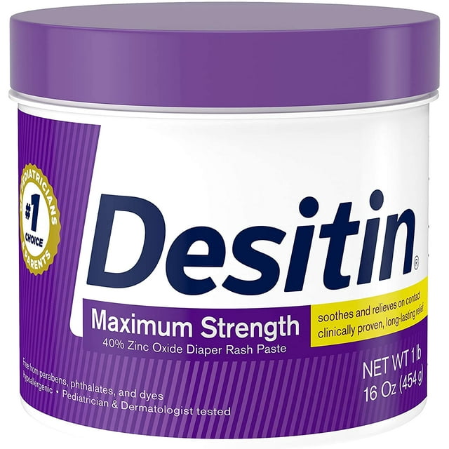 Desitin Maximum Strength Diaper Rash Cream with Zinc Oxide, 16 oz (Pack of 3) Desitin