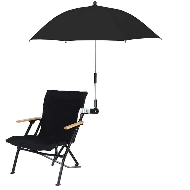 Chair Umbrella with Universal Clamp, Adjustable Beach Umbrella for Chair w Storage Bag, Portable Clamp on Chair Beach Stroller Universal Clamp On Beach Umbrella With Protection GSKKLQ