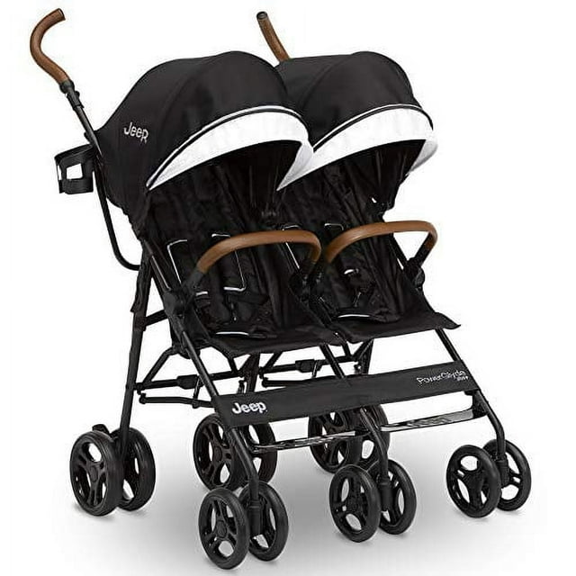 Jeep PowerGlyde Plus Side x Side Double Stroller by Delta Children, Black Visit the Delta Children Store