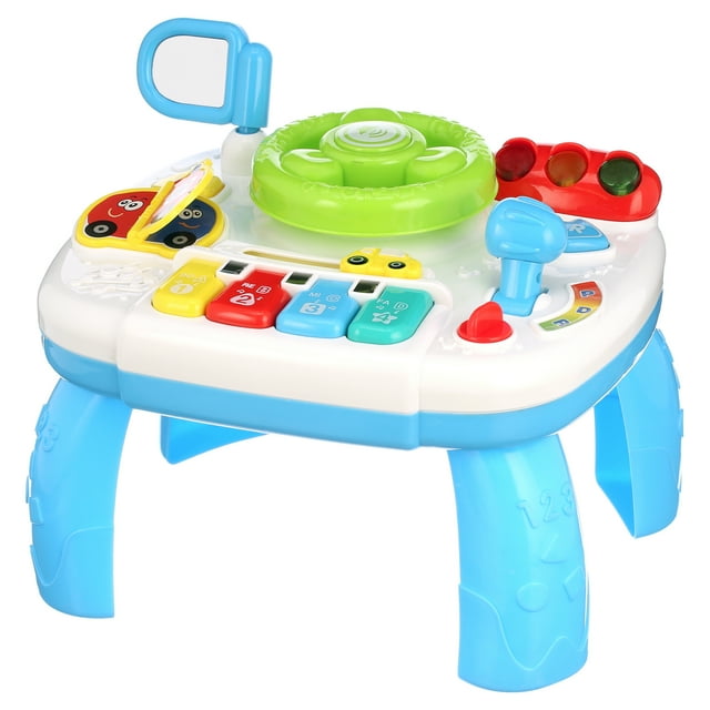 Hanmun TWMEJE21001HMWM-M5 2 in 1 Baby Activity Musical Learning Table, Multicolor HANMUN