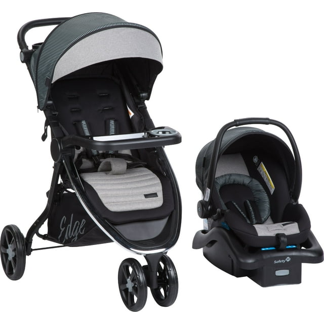 Monbebe Edge Travel System Stroller and Rear-Facing Infant Car Seat, Pinstripe Visit the Monbebe Store