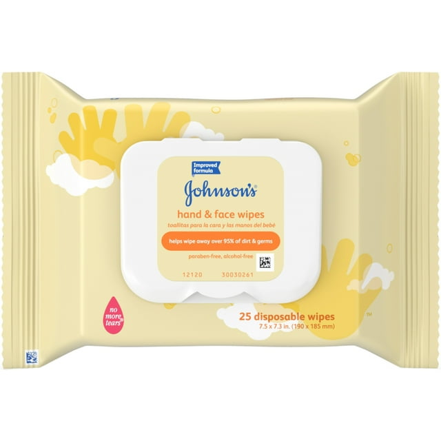 Johnsons Baby Hand and Face Wipes, 25-count Each JOHNSON & JOHNSON